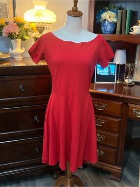Fit-and-Flare Red Mini Dress